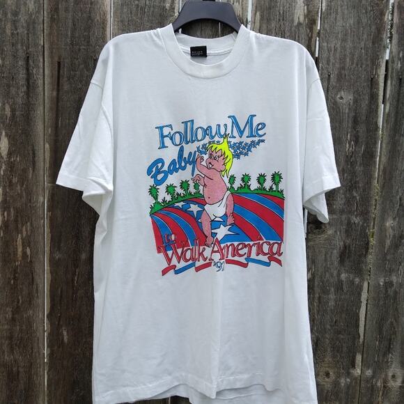 Vintage single stitch Walk America t-shirt - Picture 1 of 10